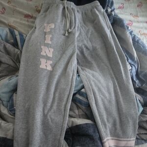 PINK Victoria's Secret Gray and Pink Sweatpants